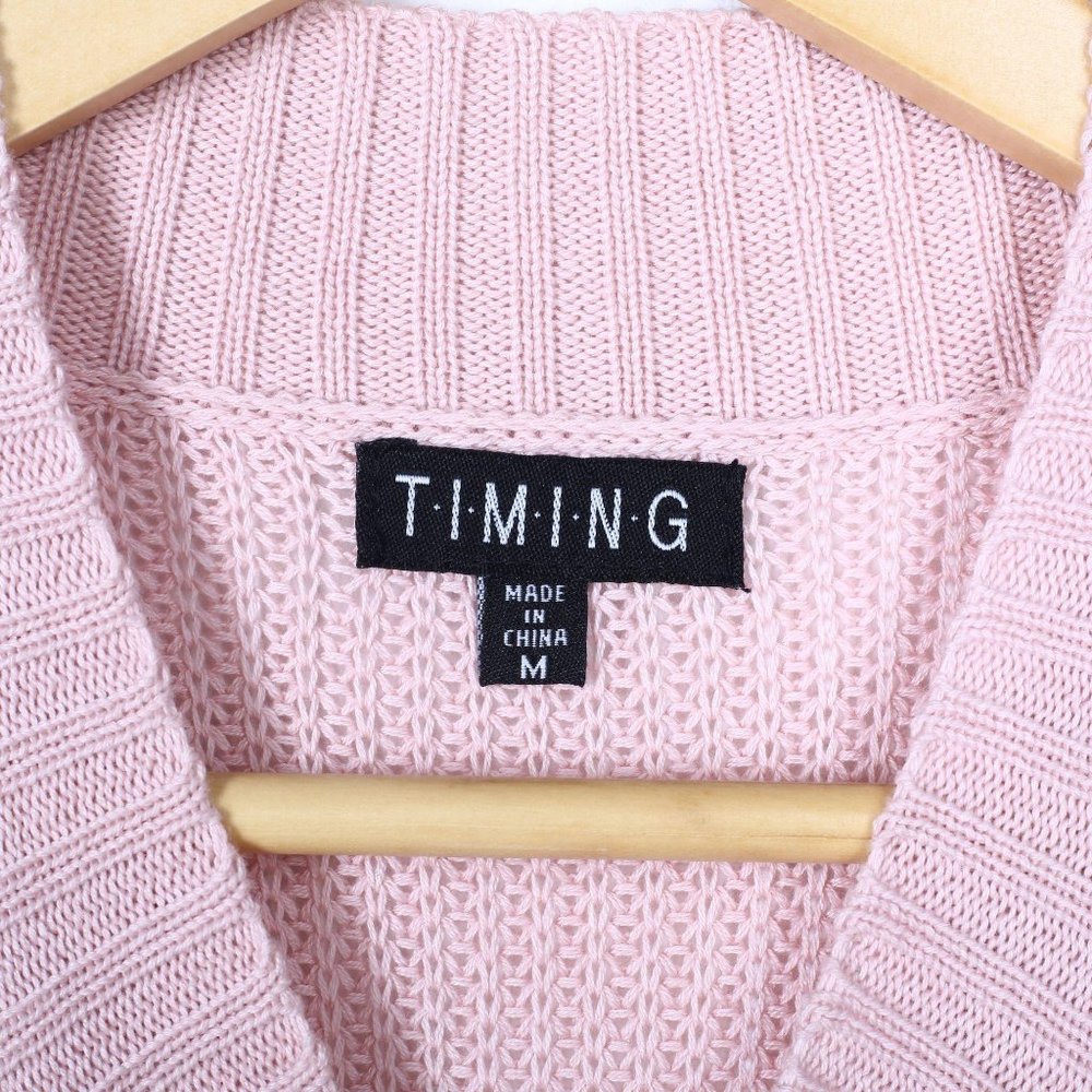 Timing Cold Shoulder Knit Top Pink - Picture 4 of 9